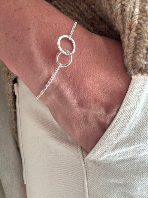 You And Me Bracelet in Silver