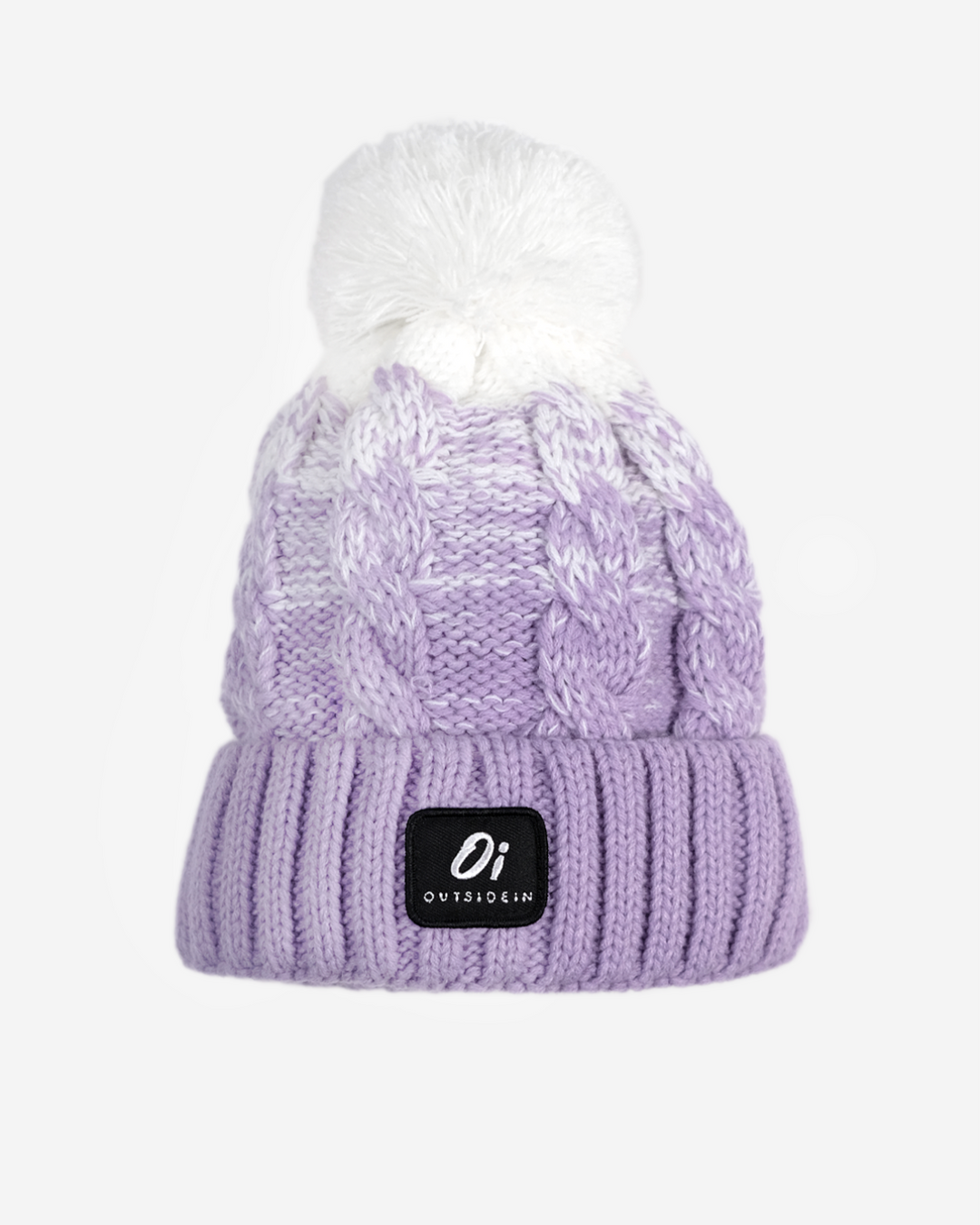 Purple Fade Pom Hat