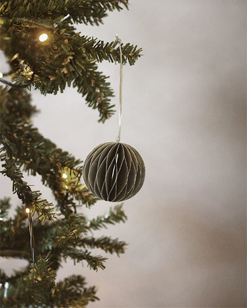 Sage Green Paper Bauble - Small