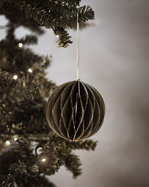 Sage Green Paper Bauble - Large