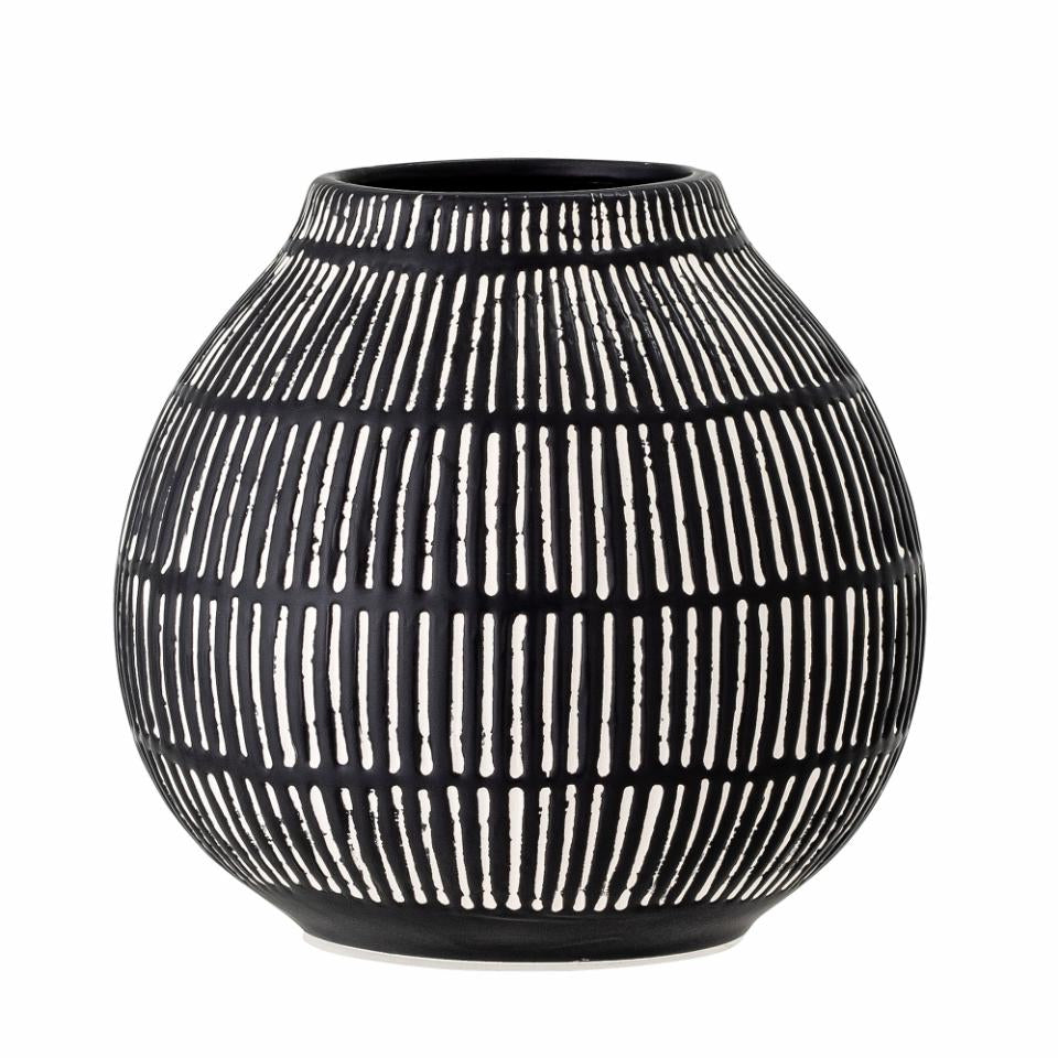 Elveda Black Stoneware Vase