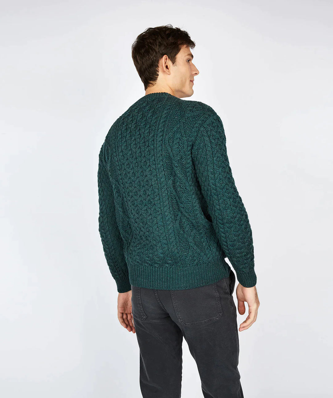 Aran Knit Sweater — Green